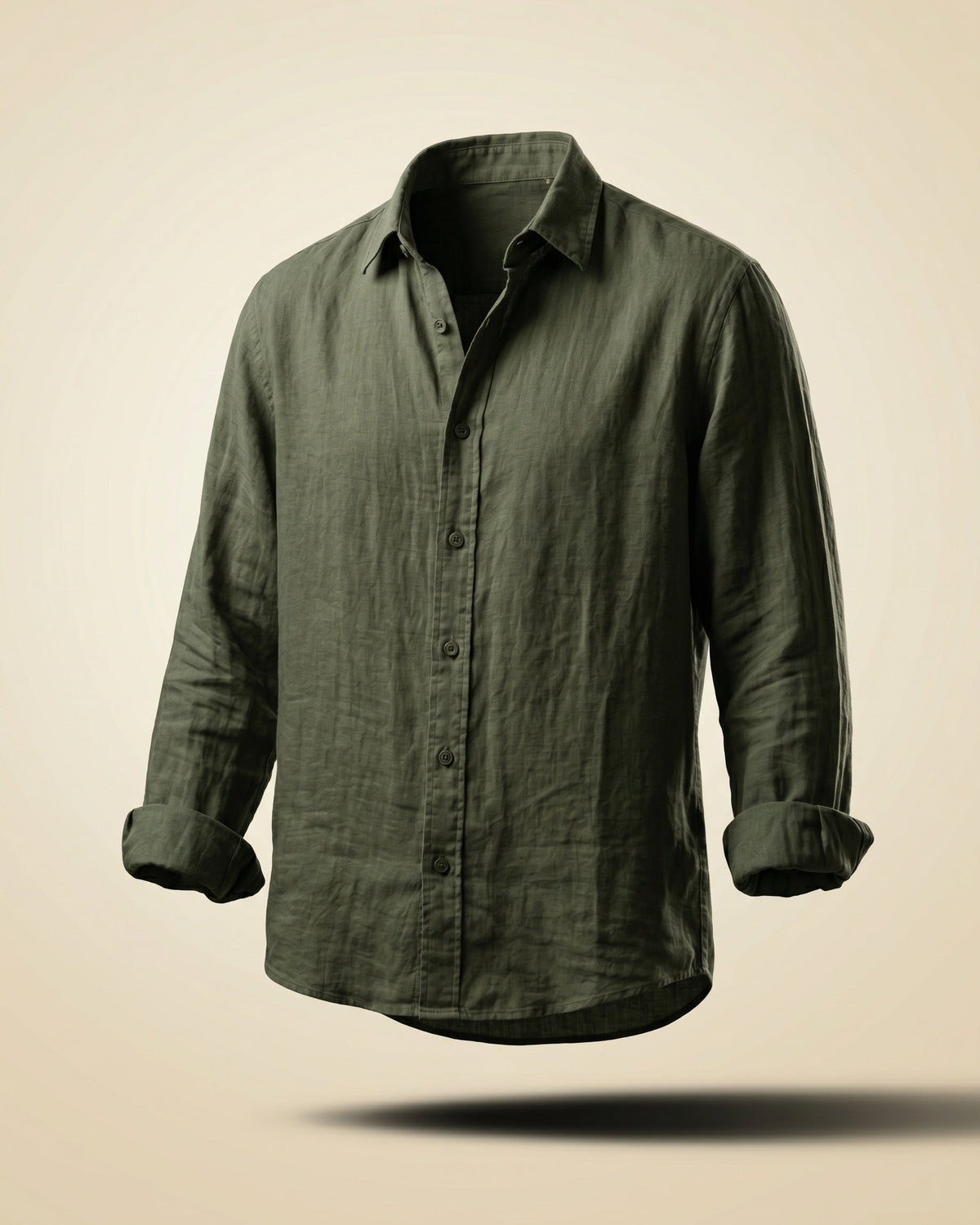 Santiago Camisa de Lino Holgada con Botones
