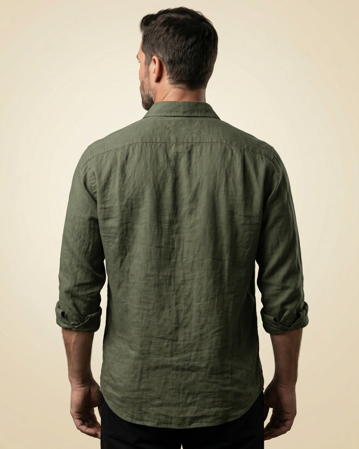 Santiago Camisa de Lino Holgada con Botones