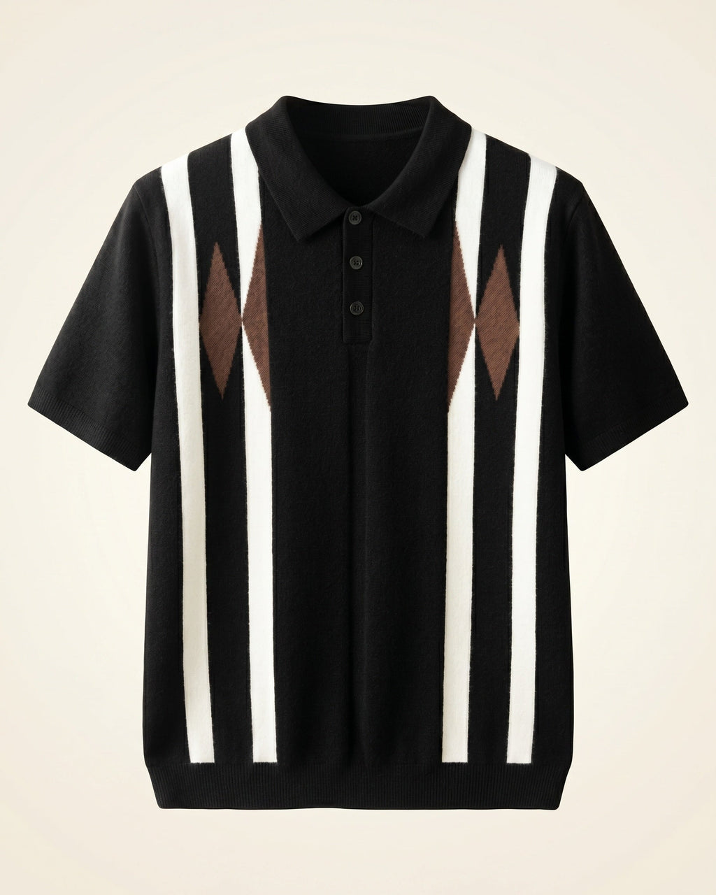Bruno Polo de Punto de Rombos Rayados