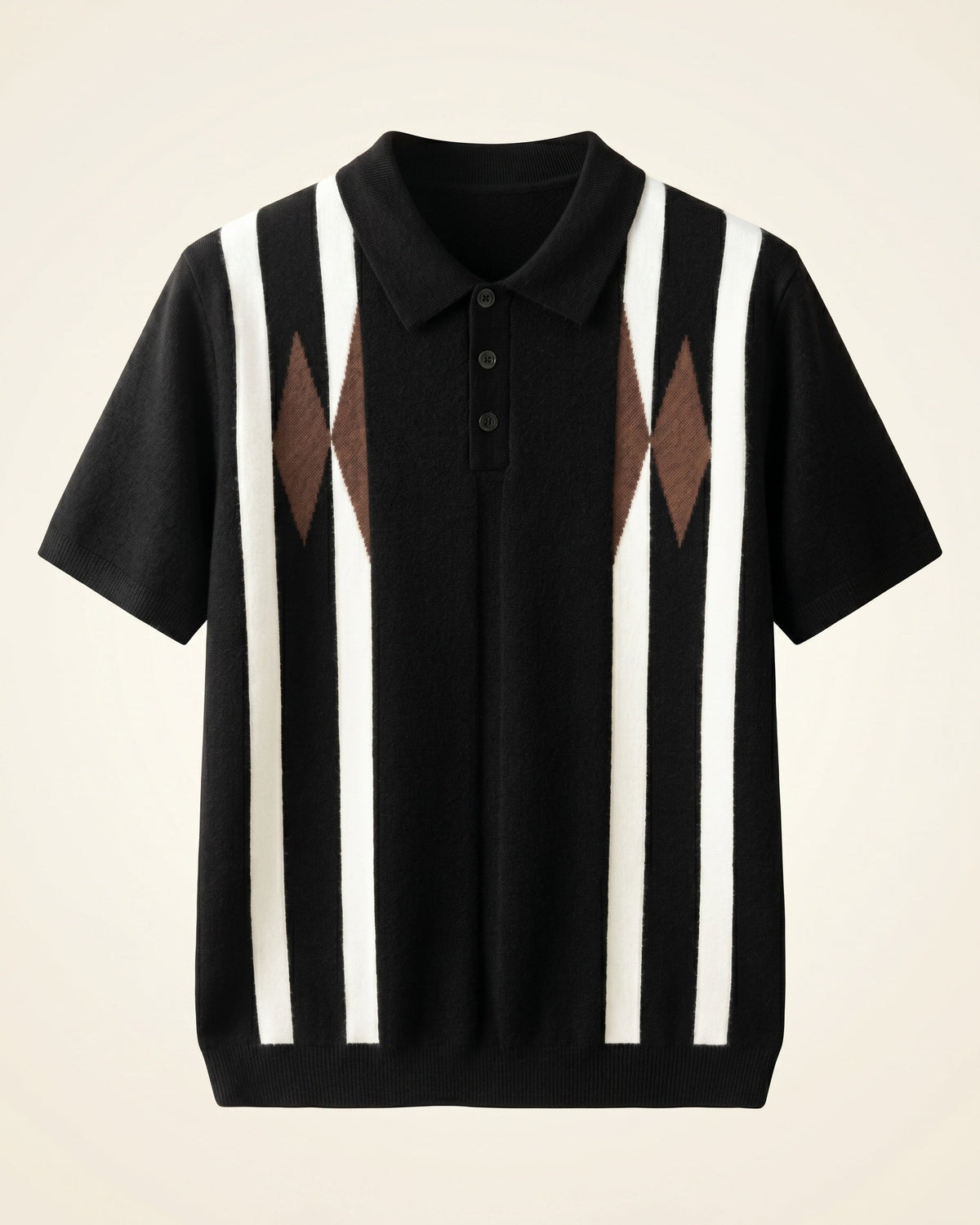 Bruno Polo de Punto de Rombos Rayados