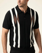 Bruno Polo de Punto de Rombos Rayados