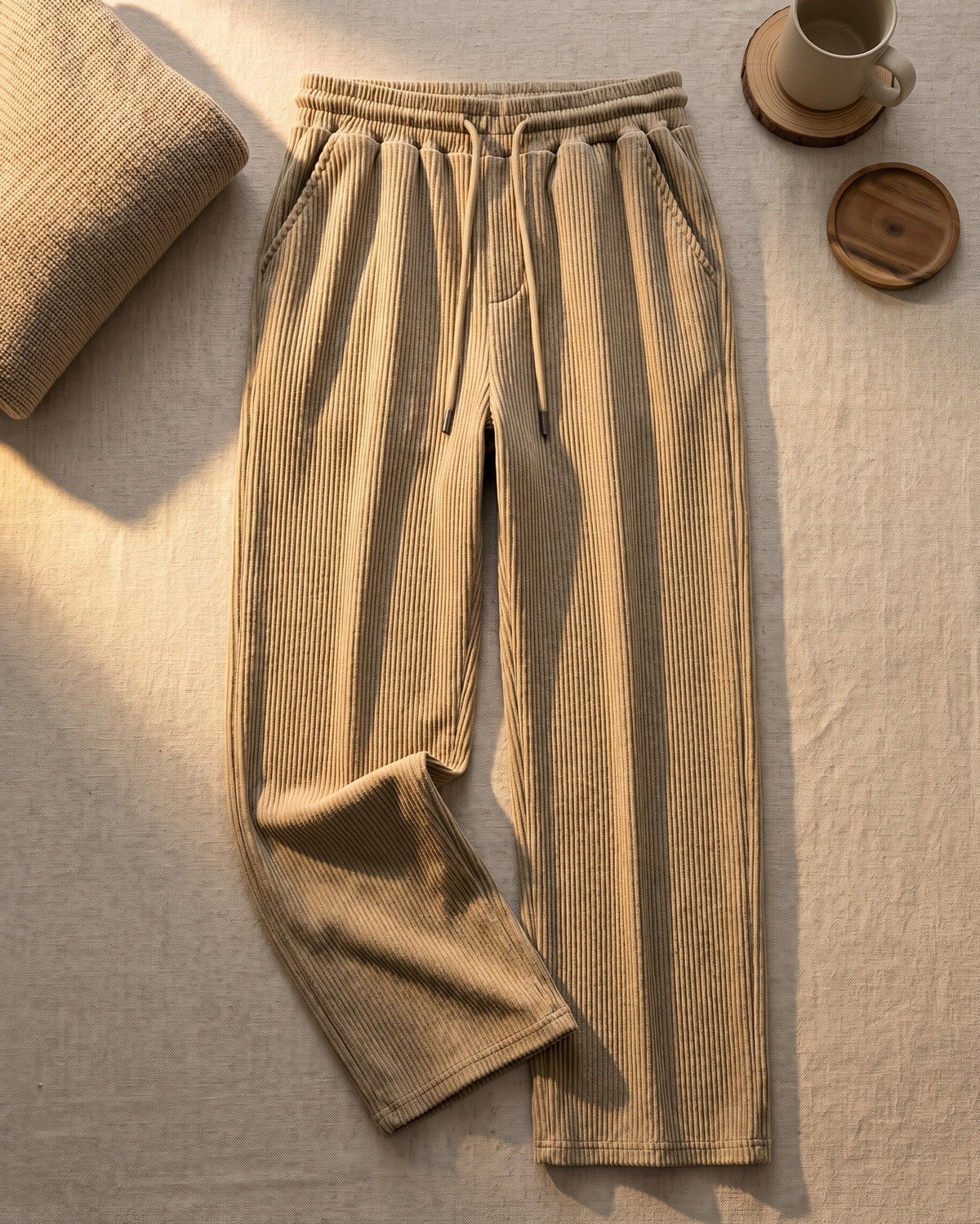 Sirio Pantalones de Pana de Pierna Ancha