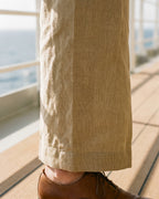 Ercole Pantalones de Lino con Pliegues