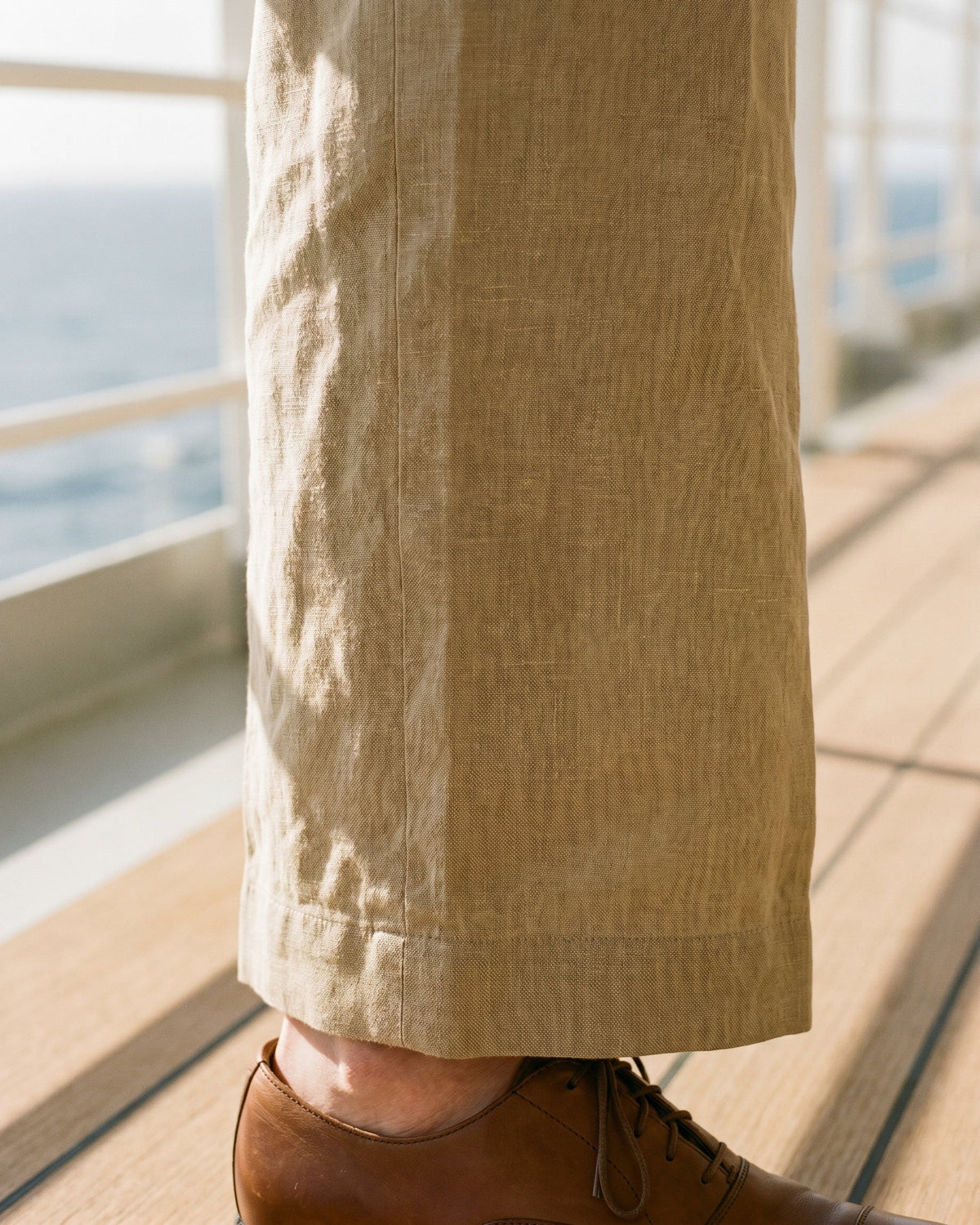Ercole Pantalones de Lino con Pliegues
