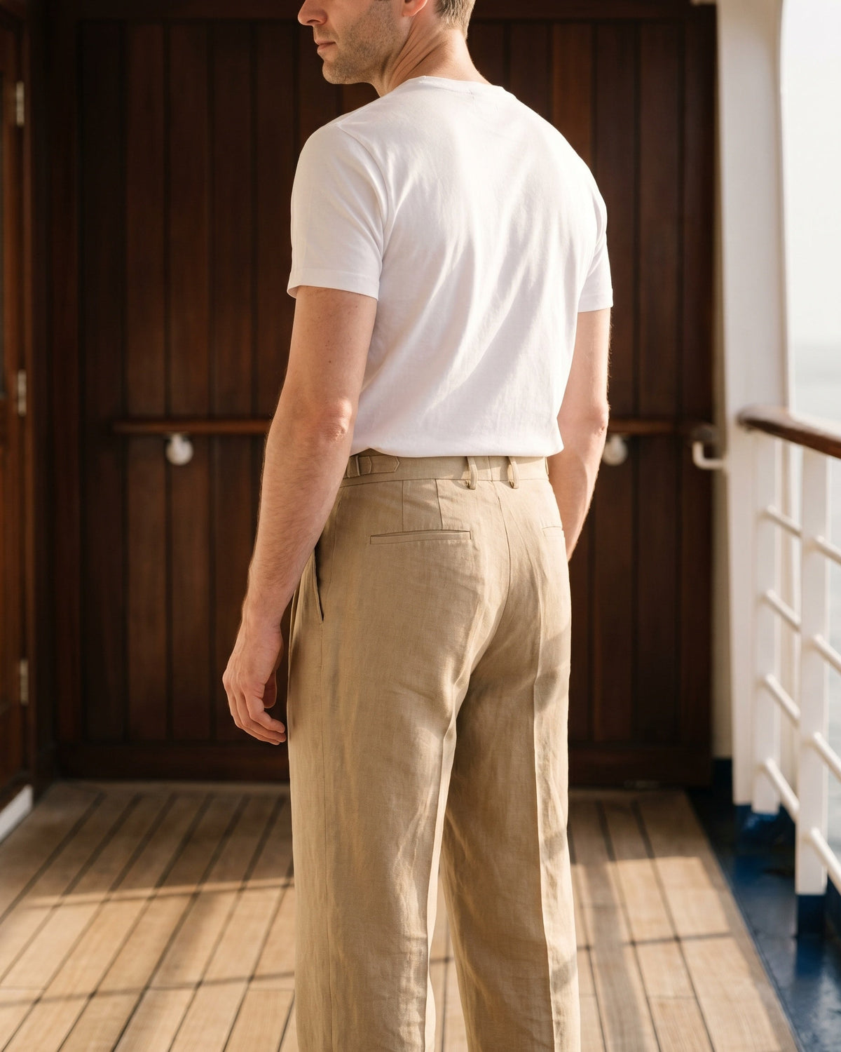 Ercole Pantalones de Lino con Pliegues