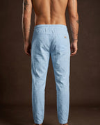 Gennaro Pantalones de Lino Holgados con Cordón