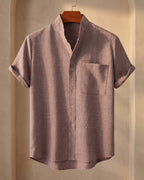 Filippo Camisa de Lino Cuello Mao