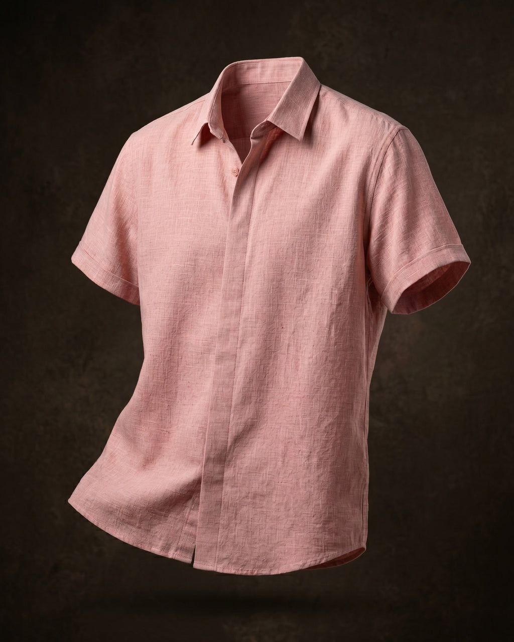 Flavio Camisa de Lino de Manga Corta con Botones