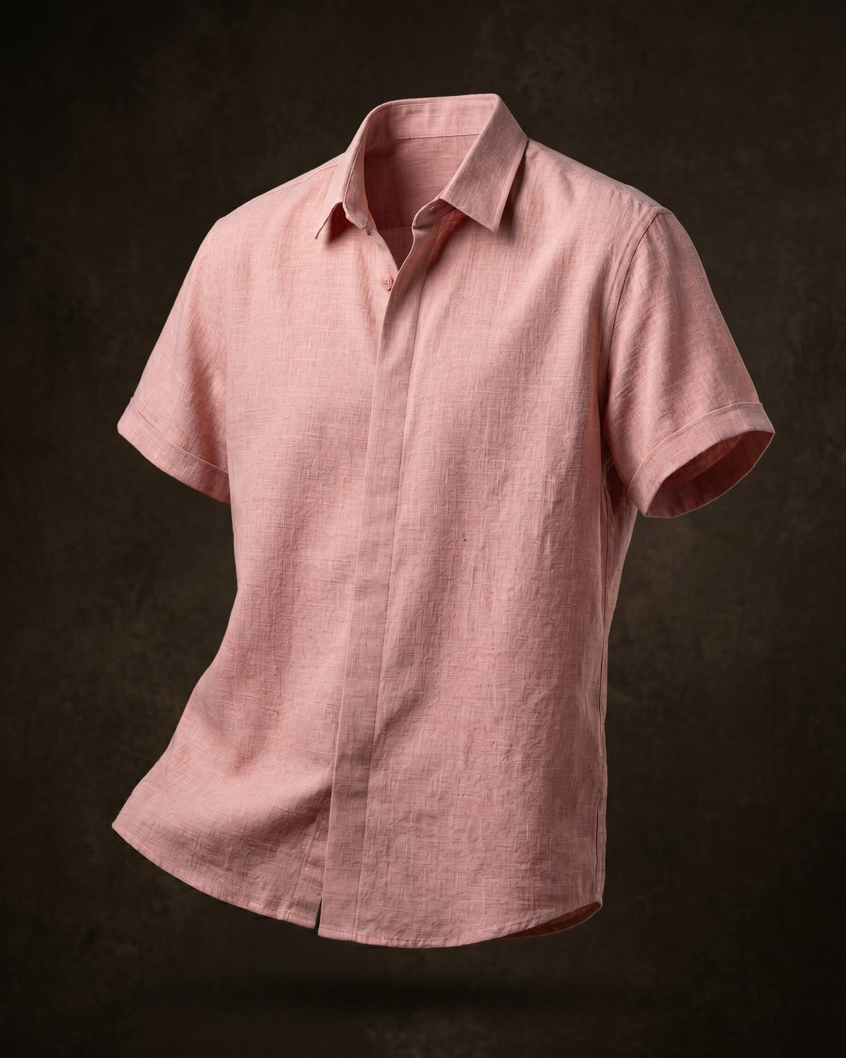Flavio Camisa de Lino de Manga Corta con Botones