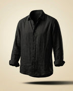 Santiago Camisa de Lino Holgada con Botones
