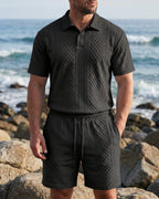 Giulio Conjunto de Polo y Shorts Texturizado