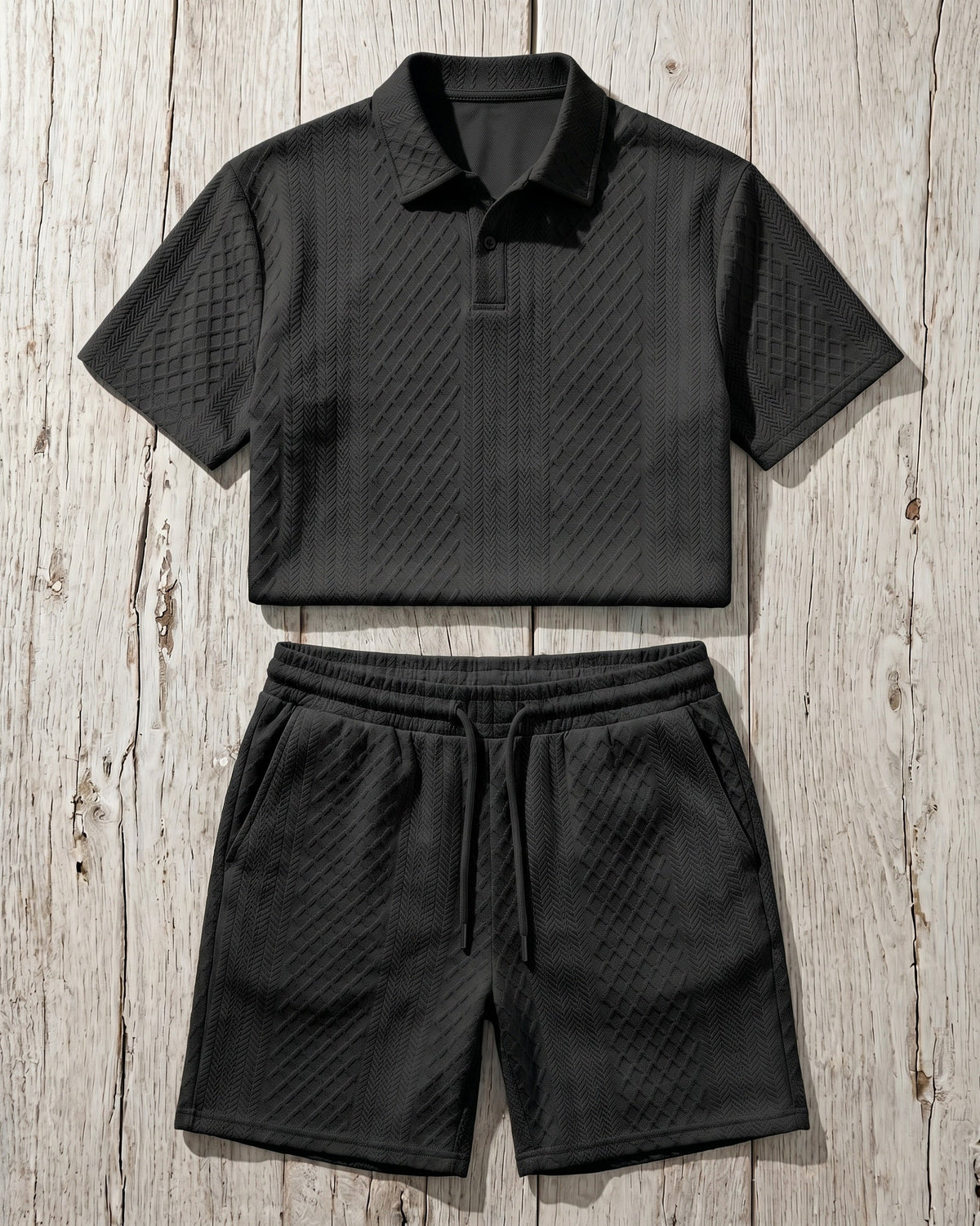 Giulio Conjunto de Polo y Shorts Texturizado