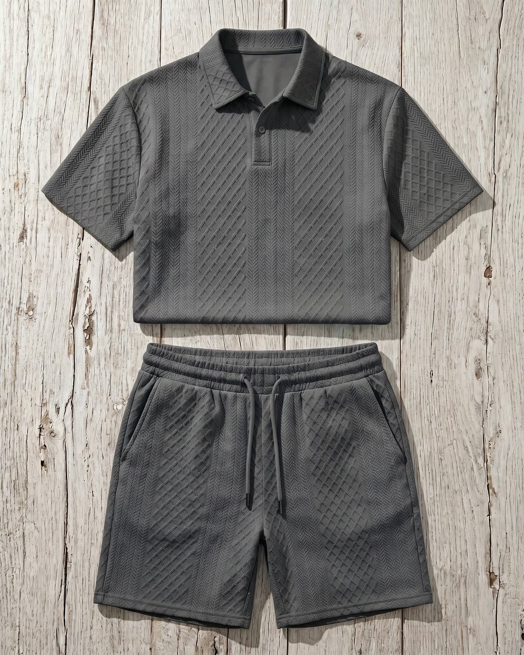 Giulio Conjunto de Polo y Shorts Texturizado
