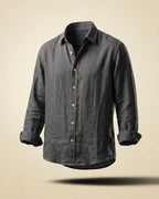 Santiago Camisa de Lino Holgada con Botones