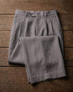 Ercole Pantalones de Lino con Pliegues