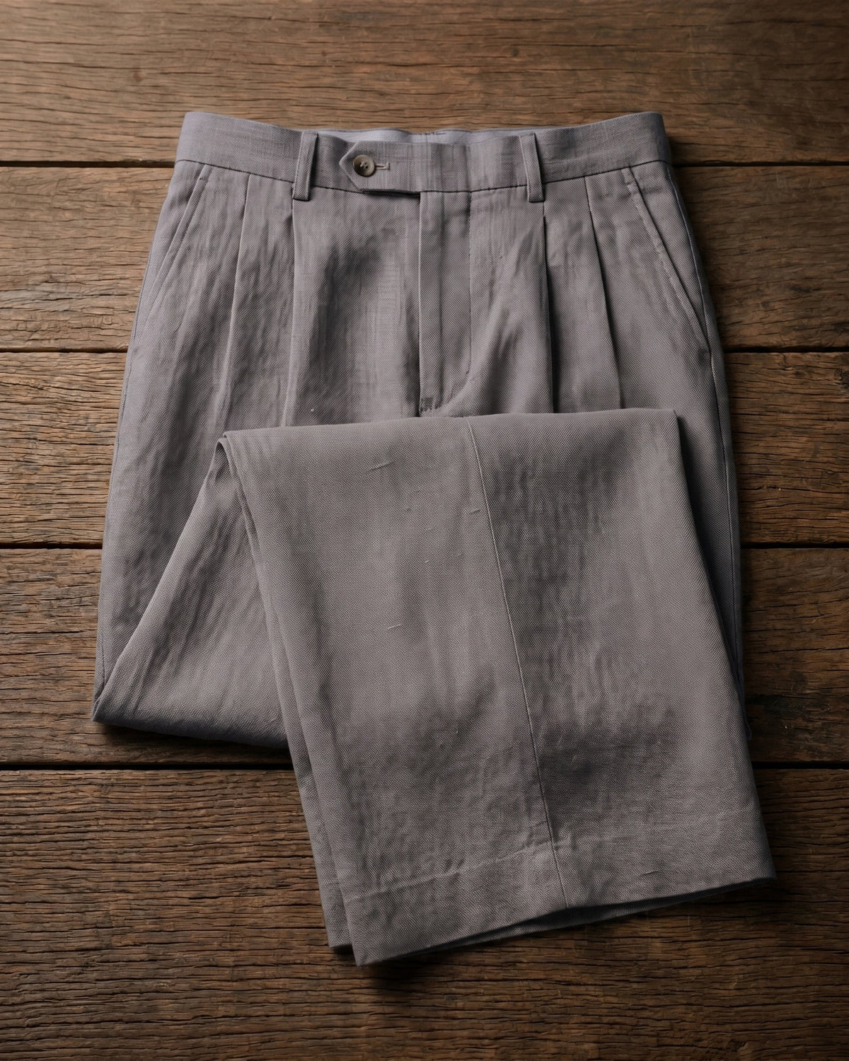 Ercole Pantalones de Lino con Pliegues