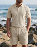 Giulio Conjunto de Polo y Shorts Texturizado