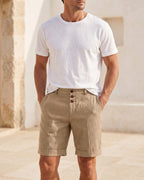 Eugenio Shorts Chinos de Lino Entallados