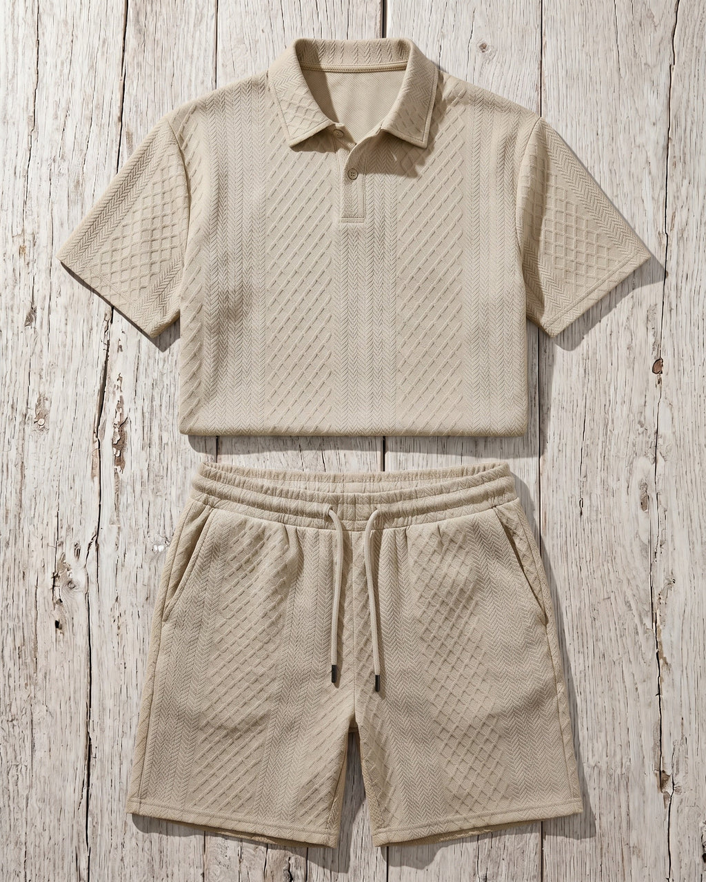Giulio Conjunto de Polo y Shorts Texturizado