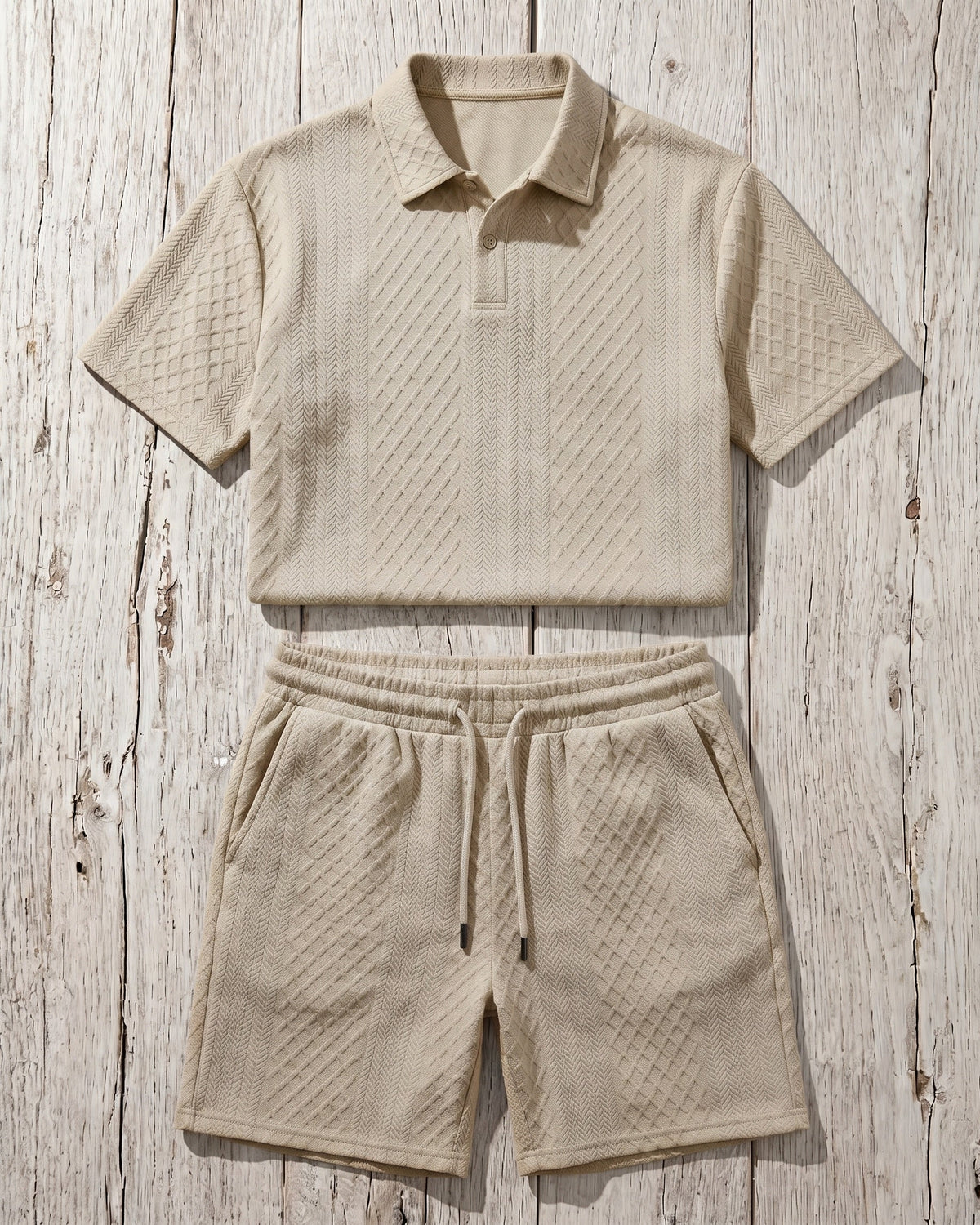 Giulio Conjunto de Polo y Shorts Texturizado