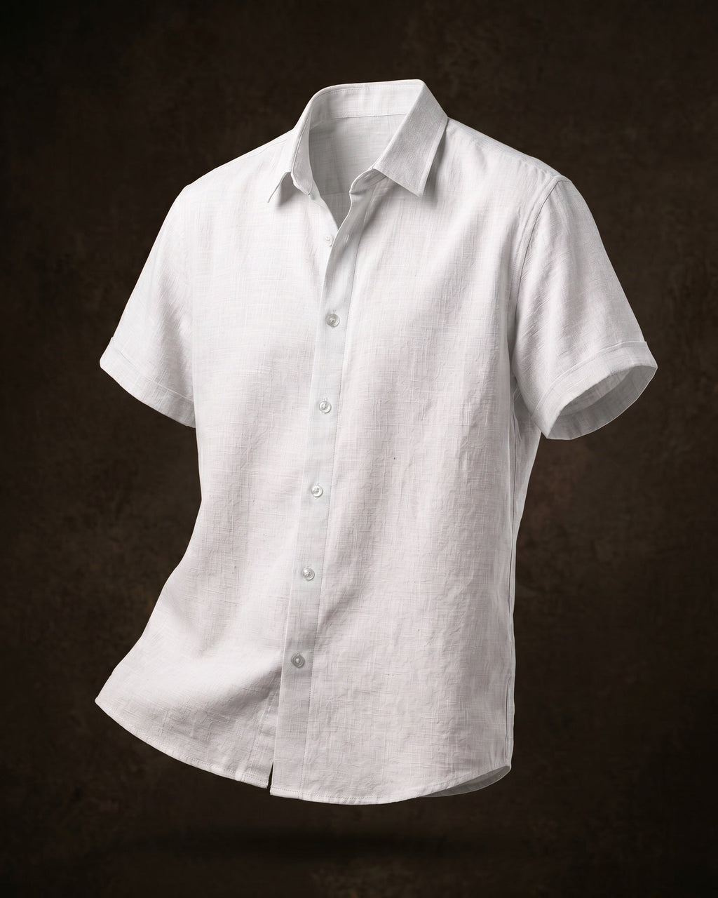 Flavio Camisa de Lino de Manga Corta con Botones
