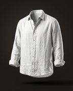 Santiago Camisa de Lino Holgada con Botones