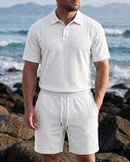 Giulio Conjunto de Polo y Shorts Texturizado