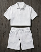 Giulio Conjunto de Polo y Shorts Texturizado