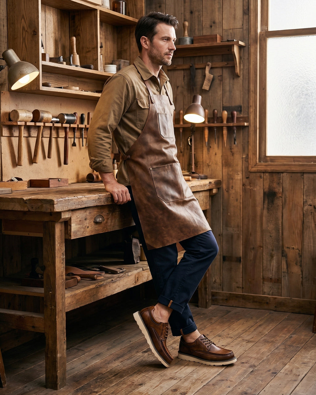 Egidio Oxford de Cuero Punta Mocasín