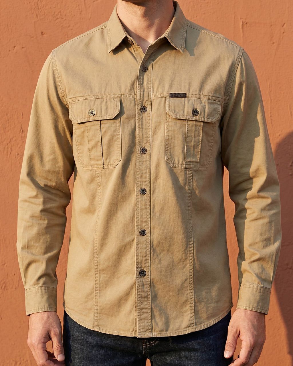 Ermanno Camisa Utilitaria de Algodón