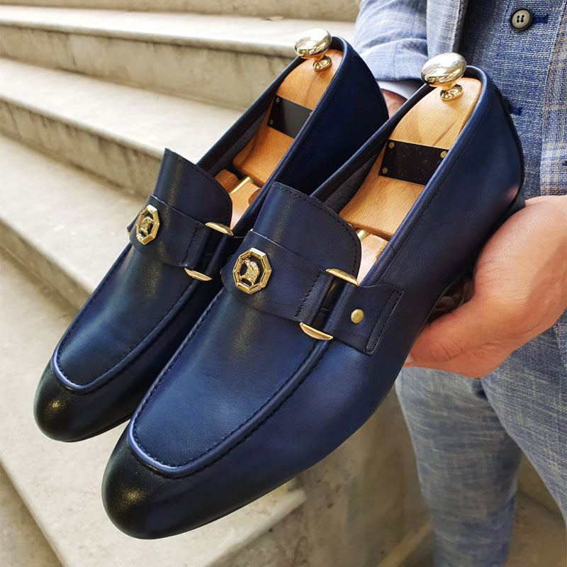 Gaetano Mocasines de Cuero Signature sin Cordones