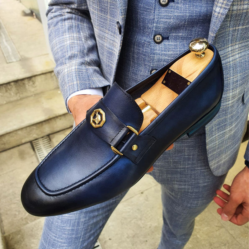Gaetano Mocasines de Cuero Signature sin Cordones
