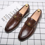 Gaetano Mocasines de Cuero Signature sin Cordones