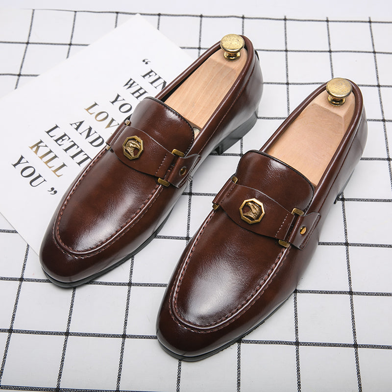 Gaetano Mocasines de Cuero Signature sin Cordones