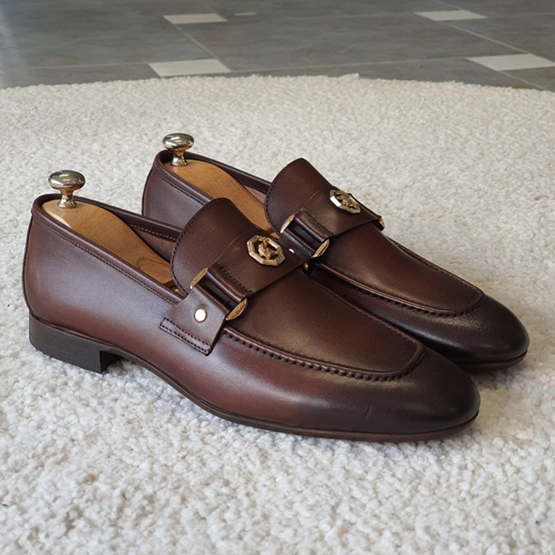 Gaetano Mocasines de Cuero Signature sin Cordones