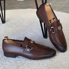 Gaetano Mocasines de Cuero Signature sin Cordones