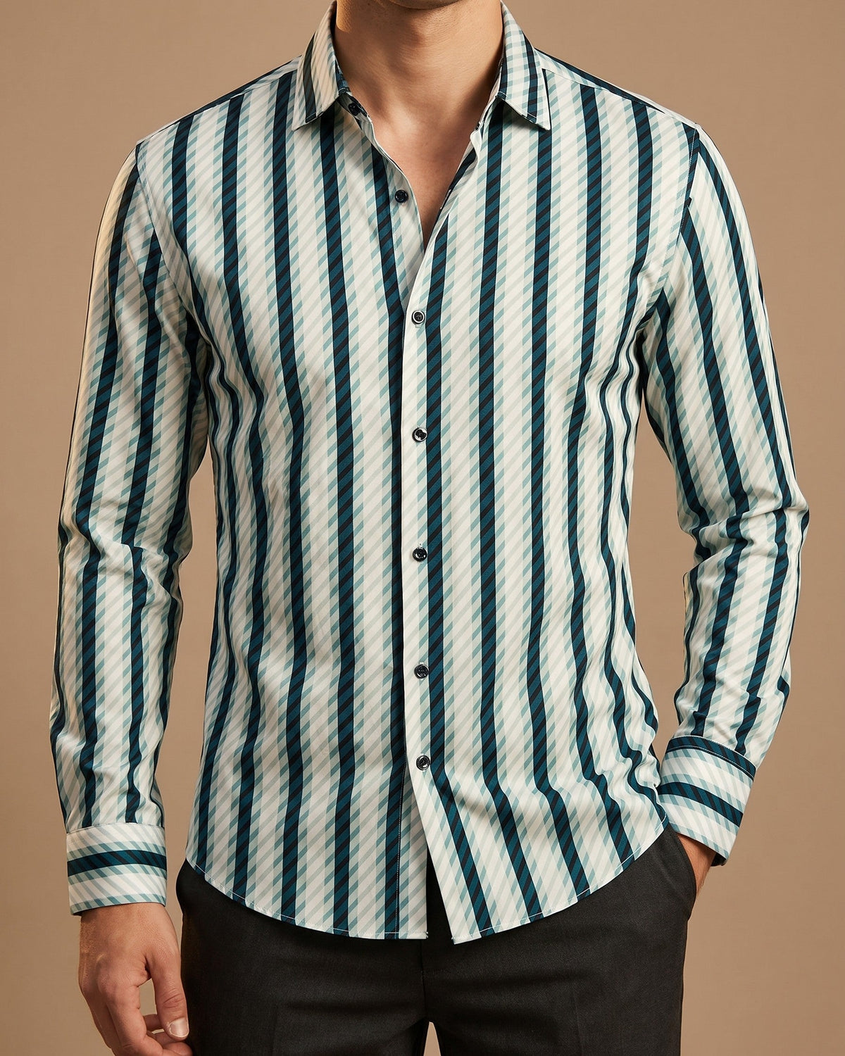 Guglielmo Camisa Estampada de Manga Larga