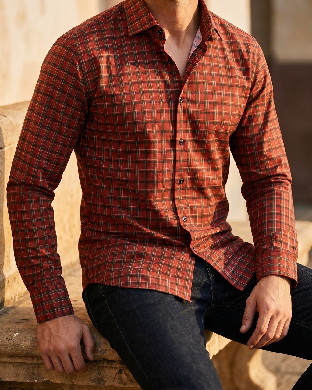Guglielmo Camisa Estampada de Manga Larga