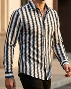 Guglielmo Camisa Estampada de Manga Larga