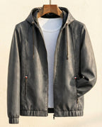 Lorenzo Campera de Cuero con Capucha