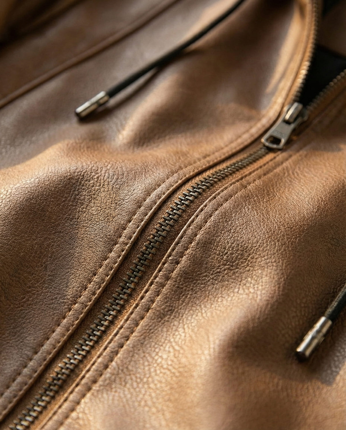 Lorenzo Campera de Cuero con Capucha
