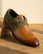 Riccardo Zapato de Cuero con Hebilla Monje