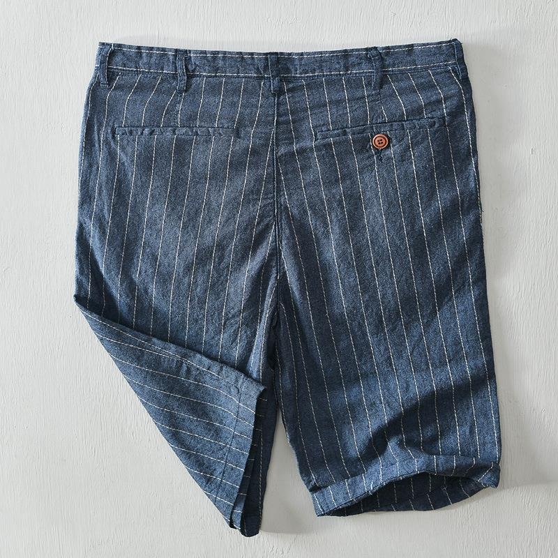 Massimiliano Shorts de Lino a Rayas
