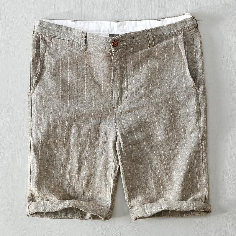 Massimiliano Shorts de Lino a Rayas