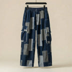 Melo Pantalón de Algodón Patchwork Pierna Ancha