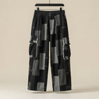 Melo Pantalón de Algodón Patchwork Pierna Ancha