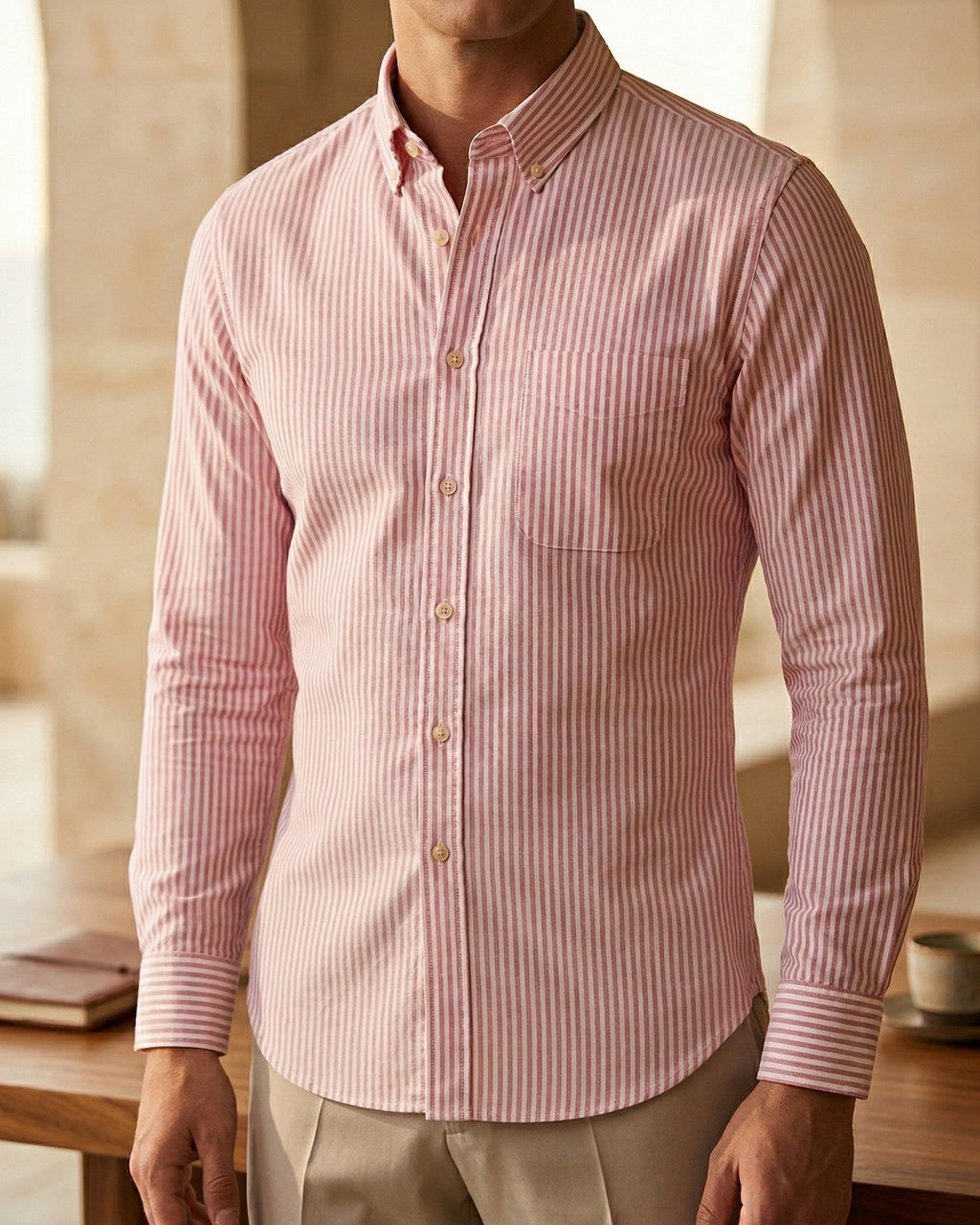 Mirko Camisa de Trabajo de Algodón con Botones