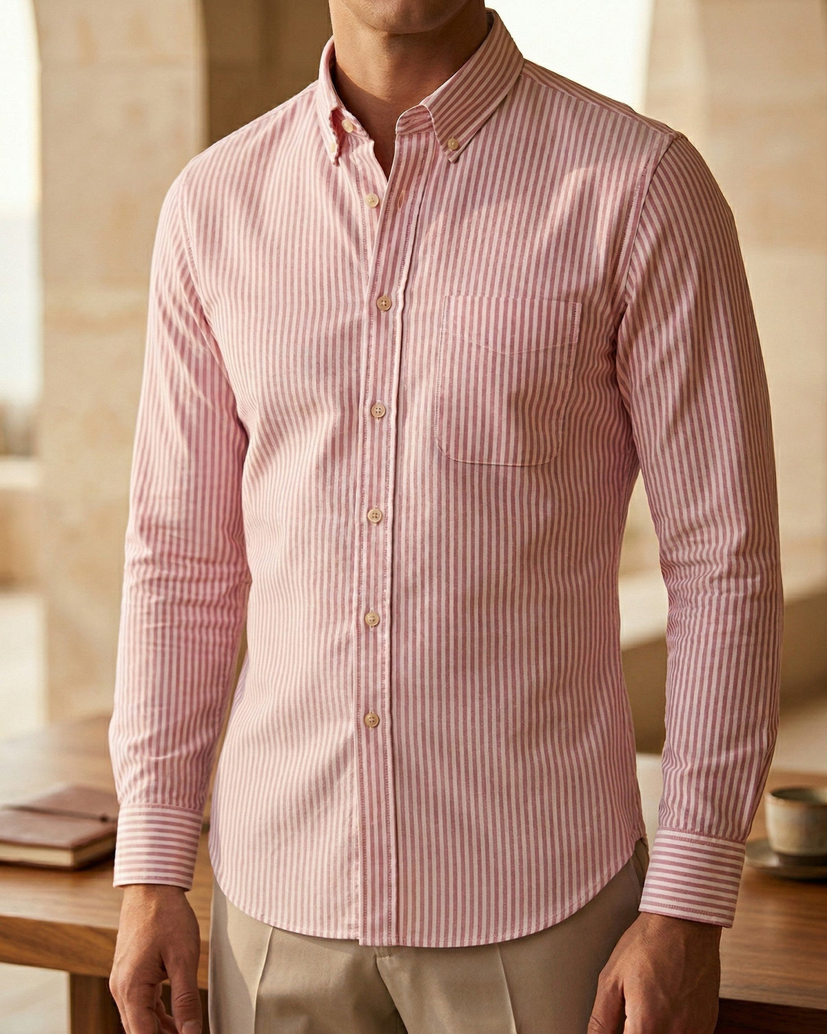 Mirko Camisa de Trabajo de Algodón con Botones