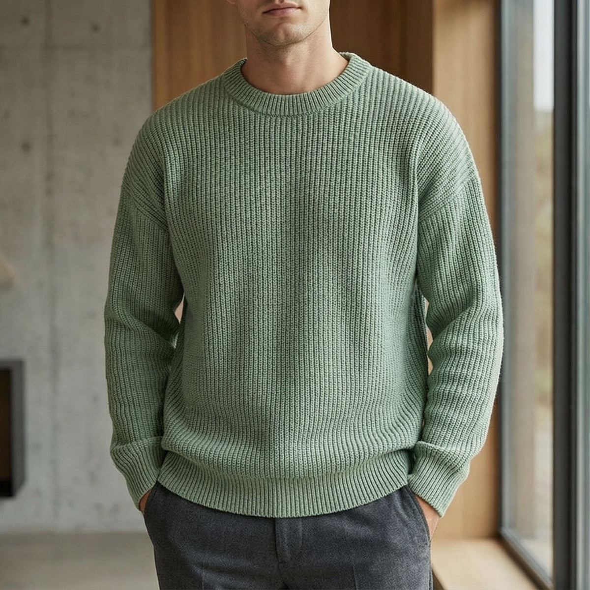 Marco Sweater de Punto Acanalado
