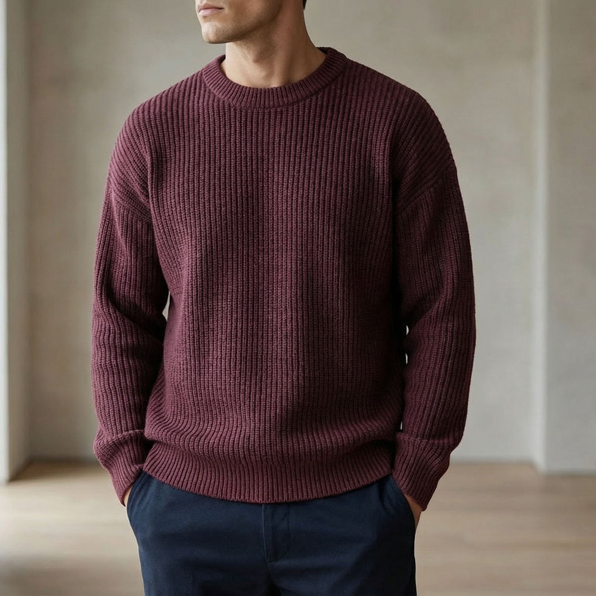Marco Sweater de Punto Acanalado